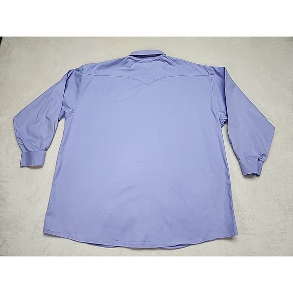 Cody James Western Pearly‎ Snap Button Up Long Sleeve Shirt Xxl Purple - Picture 10 of 10